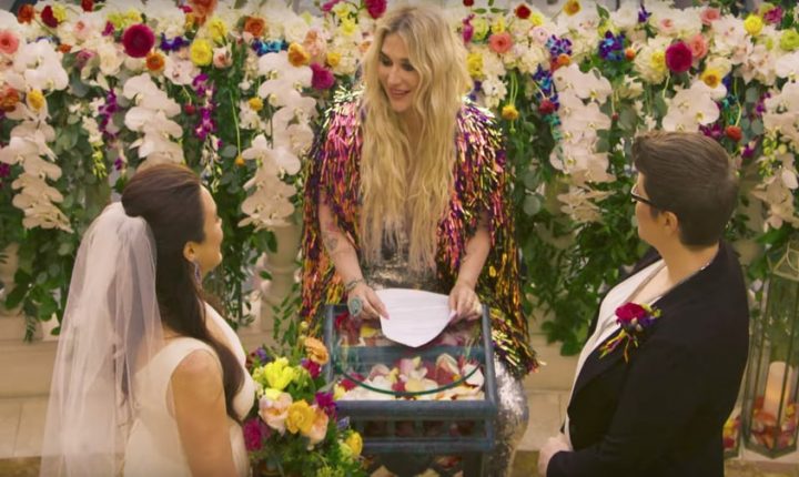 See Kesha Officiate Same-Sex Wedding in New ‘I Need a Woman to Love’ Video