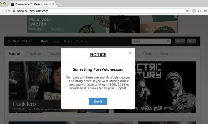 Music Discovery Site PureVolume Shutting Down