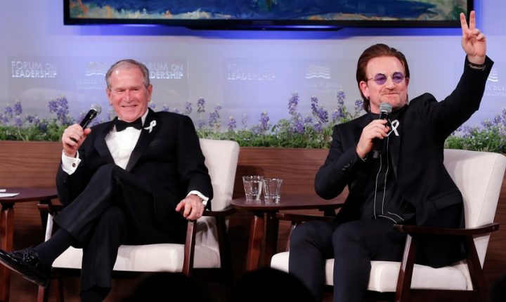 Bono Awarded George W. Bush Medal for Distinguished Leadership for AIDS Work